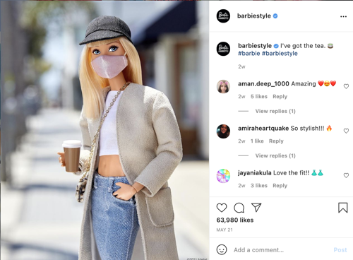 Barbie Instagram Page